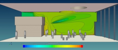 Temperatursimulation Eingangshalle